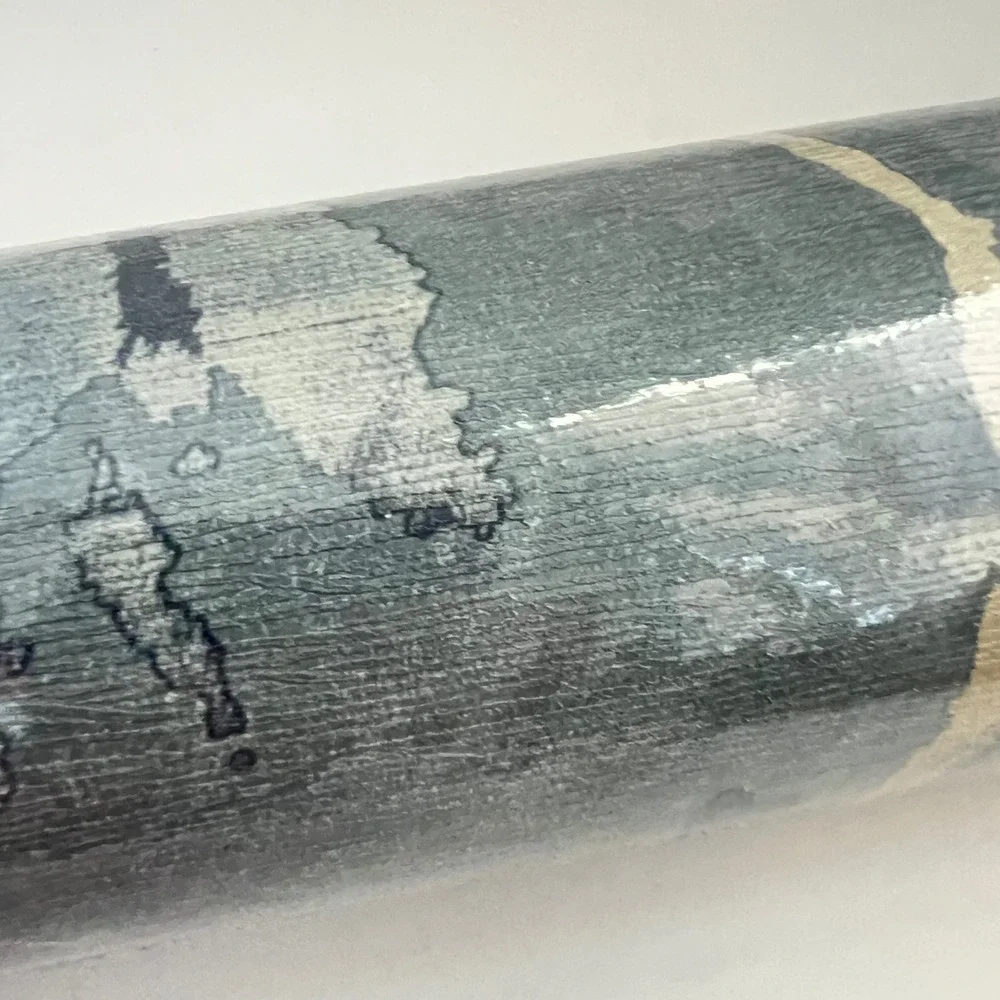 Jane Churchill Atmosphere IV Beatrice Vinyl Wallpaper Blue Cream J162W-02 11yds